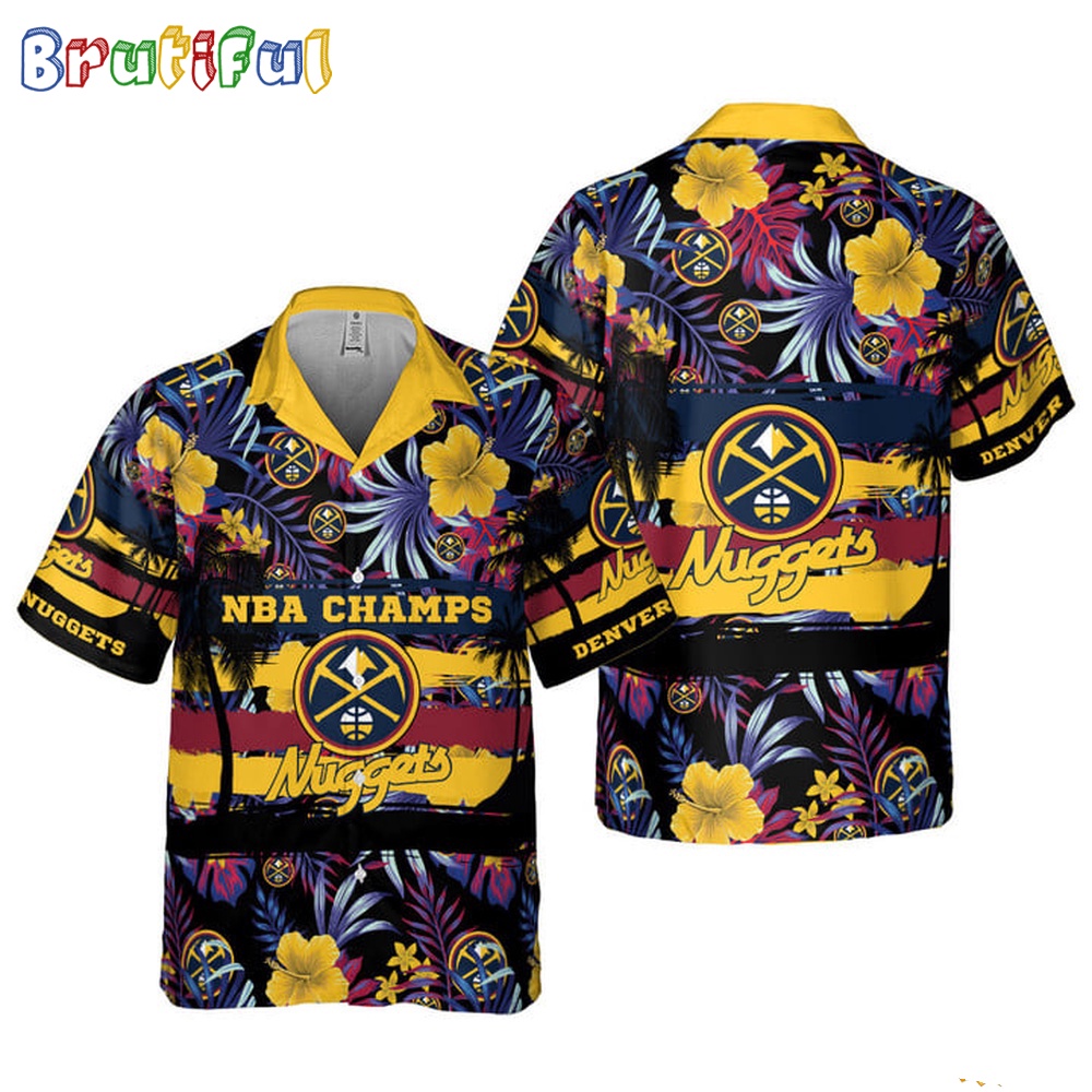 NBA Champs Denver Nuggets Hawaiian Shirt Special Floral Summer Hawaiian Shirt