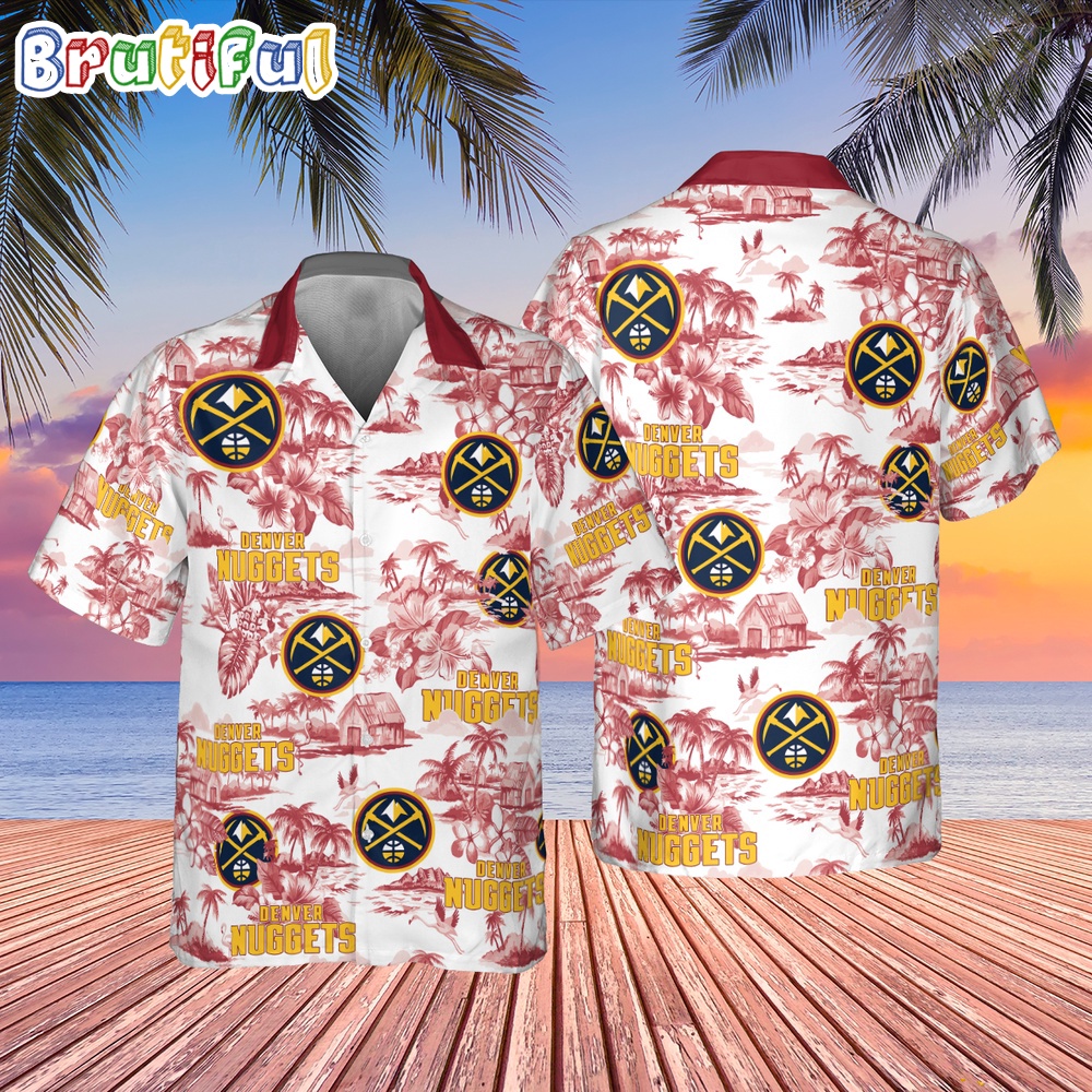 NBA Denver Nuggets Hawaiian Shirt Special Floral Island Hawaiian Button Shirt