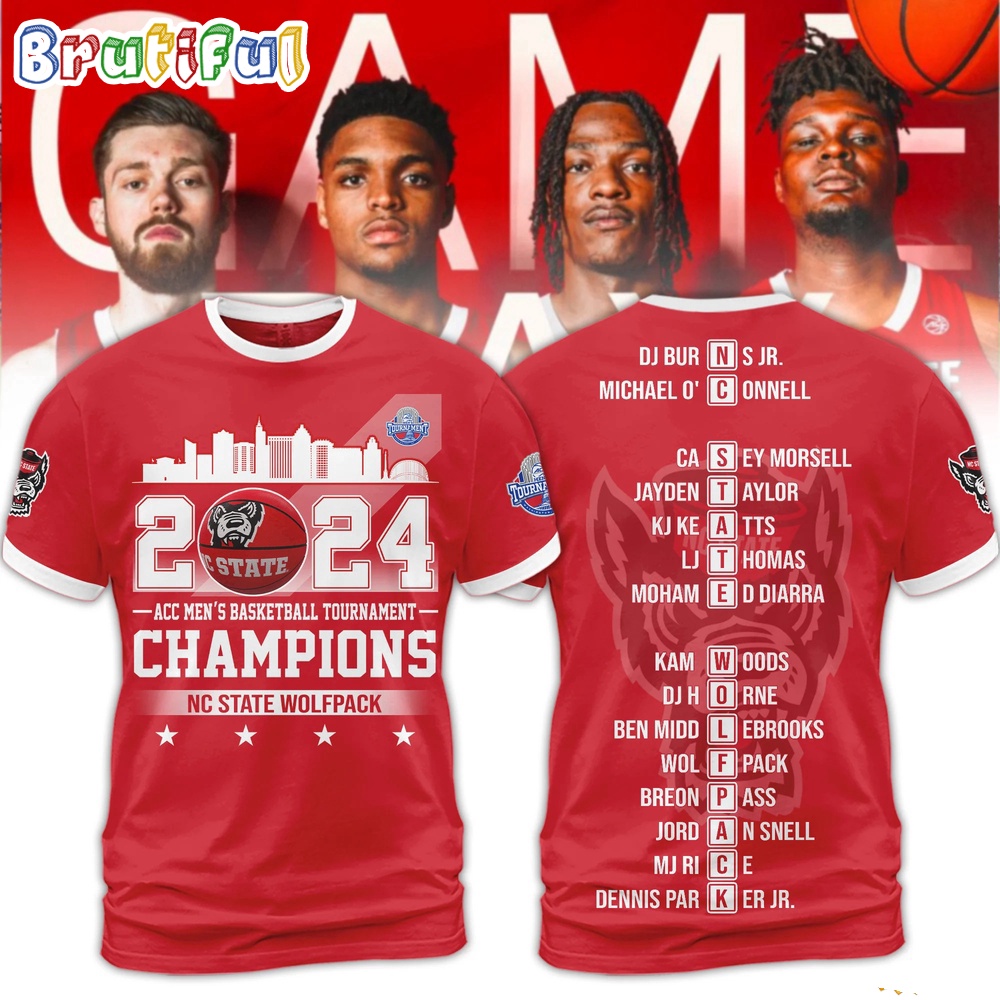 NC State Wolfpack 2024 ACC Mens Basketball Conference Tournament Champion All Over Print Shirt