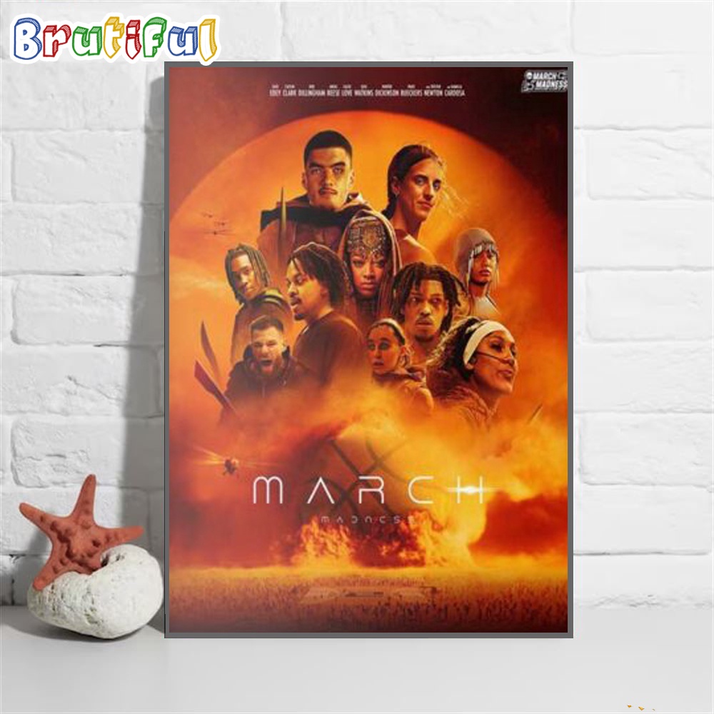 NCAA March Madness 2024 In Dune Part 2 Style Wall Art Poster Canvas