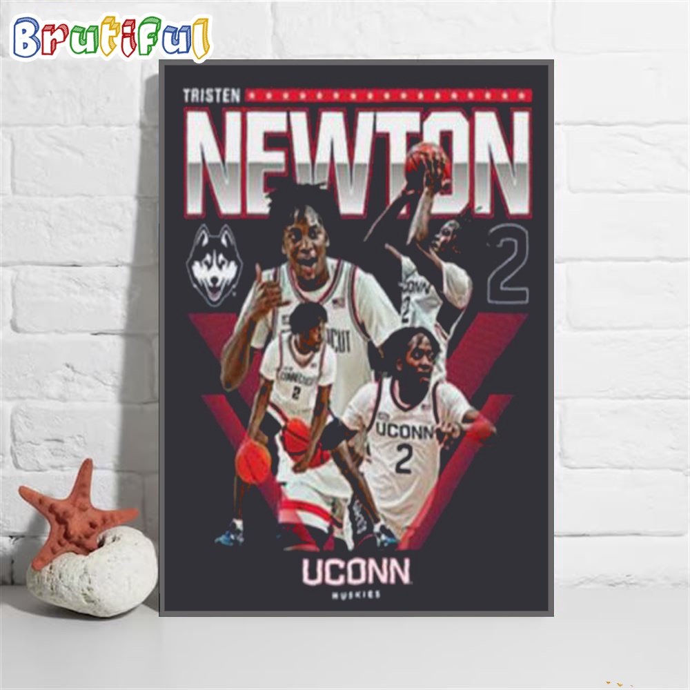 NCAA UConn Men's Basketball Tristen Newton Official 2023 2024 Wall Art Poster Canvas