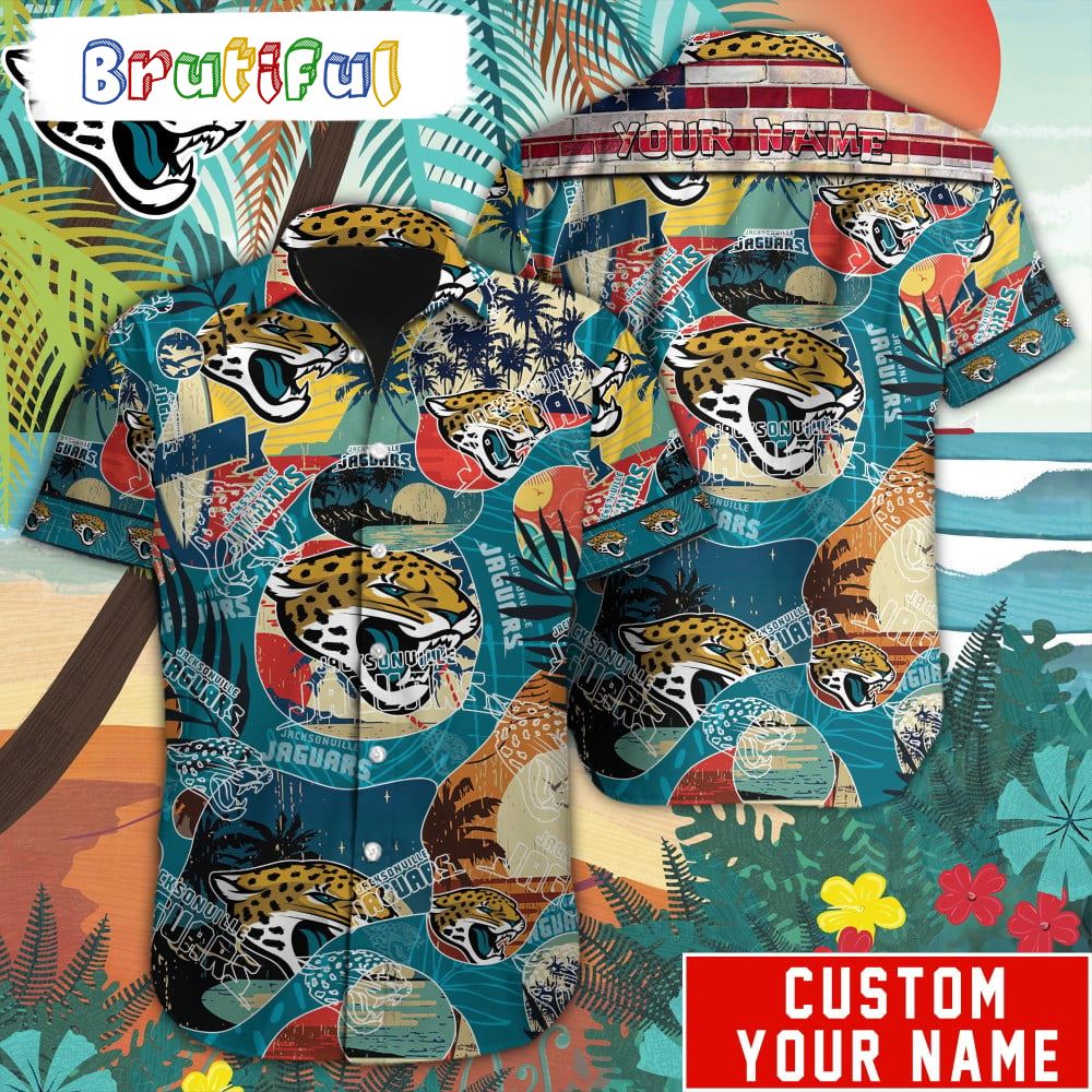 NFL Jacksonville Jaguars Retro Hawaiian Shirt Special Vintage Style Hawaiian Button Shirt