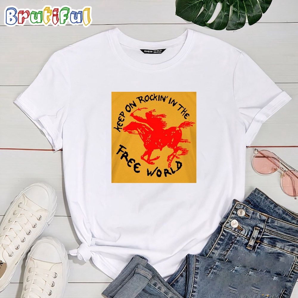 Neil Young Keep Rokin In The Free World T Shirt