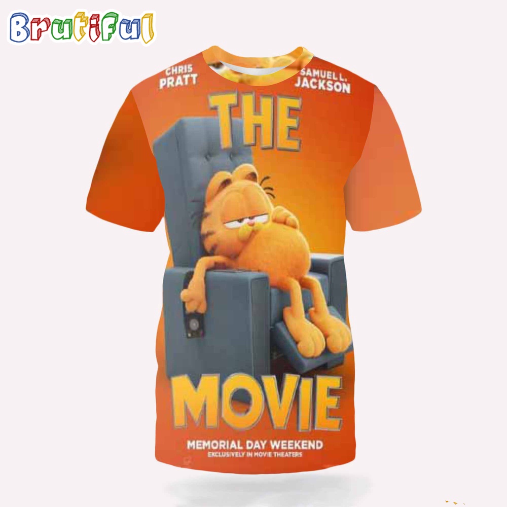 Official New Poster For The Garfield Movie Releasing In Theaters On May 24 3D Shirt
