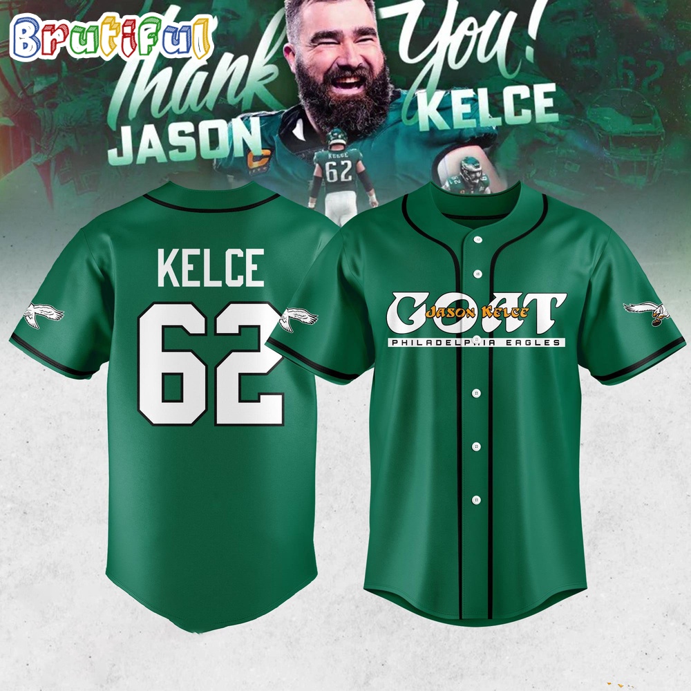 Philadelphia Eagles Goat Jason Kelce 62 Baseball Jersey 1 1