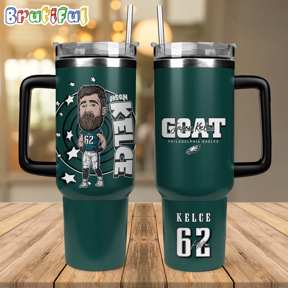 Philadelphia Eagles Goat Jason Kelce Stanley Tumbler 40oz 1 1