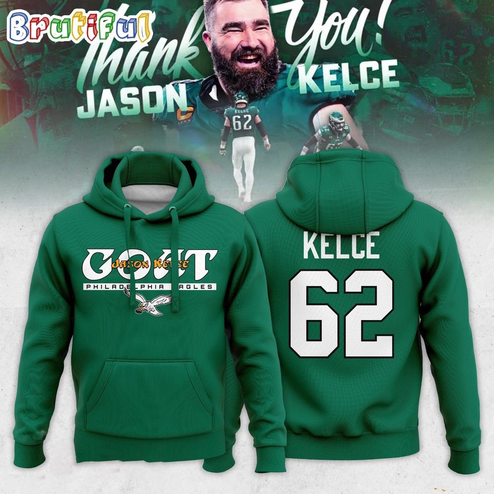 Philadelphia Eagles Goatv Jason Kelce 62 Nfl All Over Print Hoodie 1