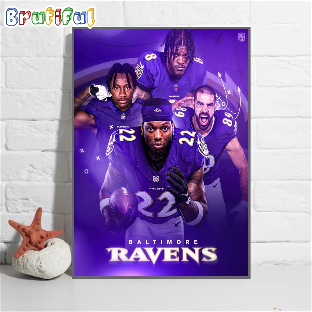 Playmakers All Around In The Ravens Offense Wall Art Poster Canvas