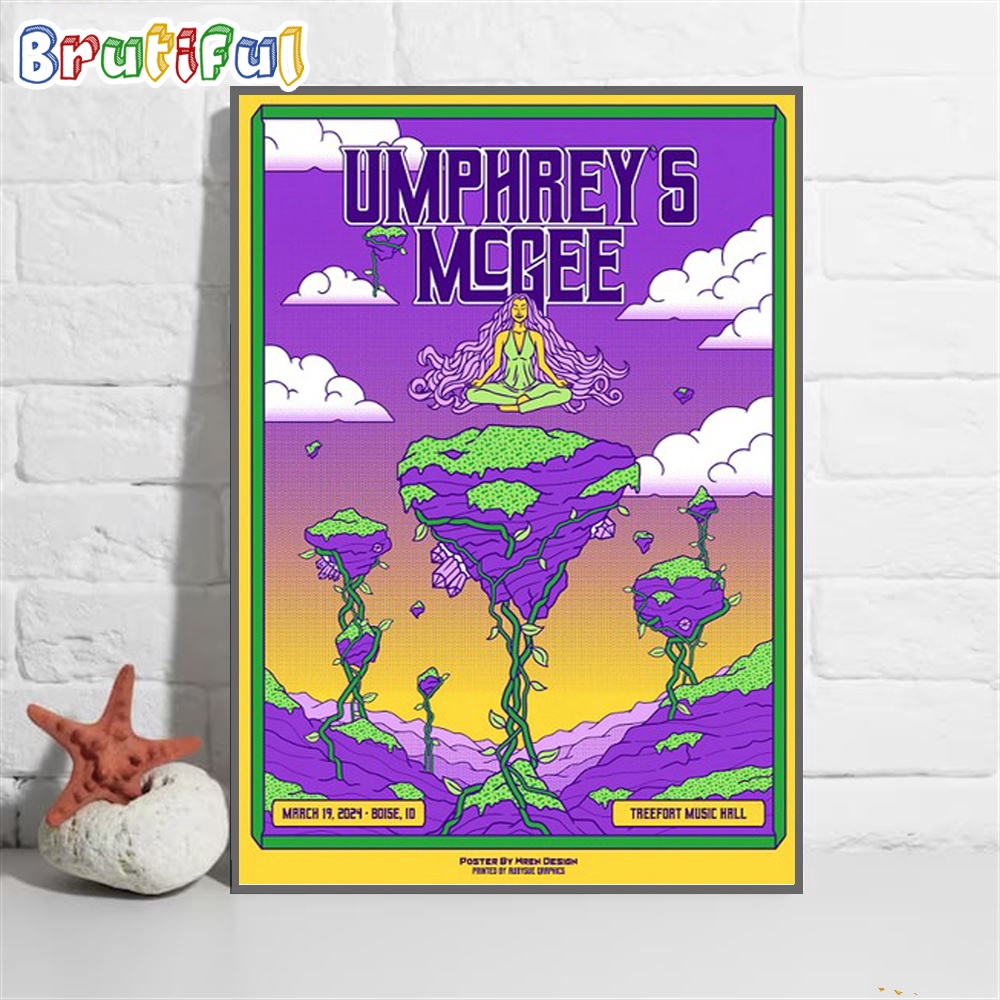 Poster Umphreys McGee March 19 2024 Treefort Music Hall Boise Wall Art Poster Canvas