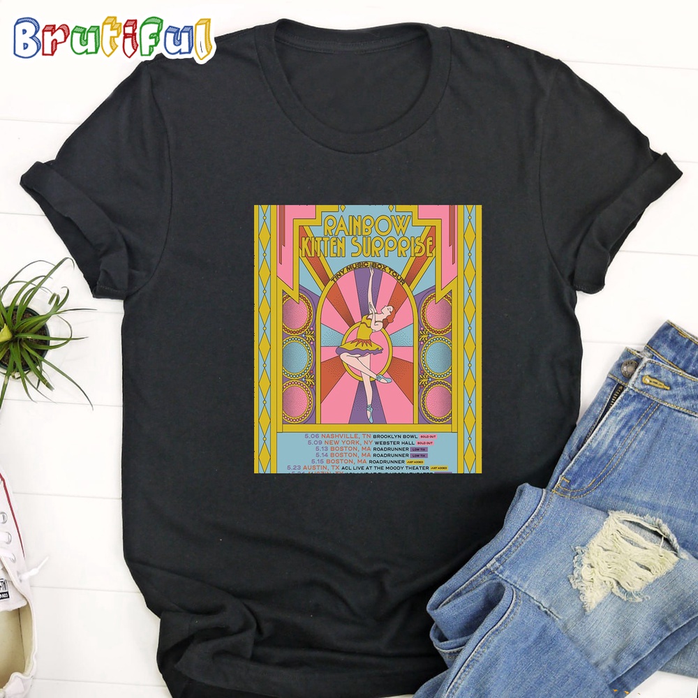 Rainbow Kitten Surprise Tiny Music Box Tour 2024 T Shirt