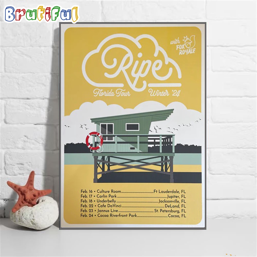 Ripe Band Florida 2024 Tour Wall Art Poster Canvas