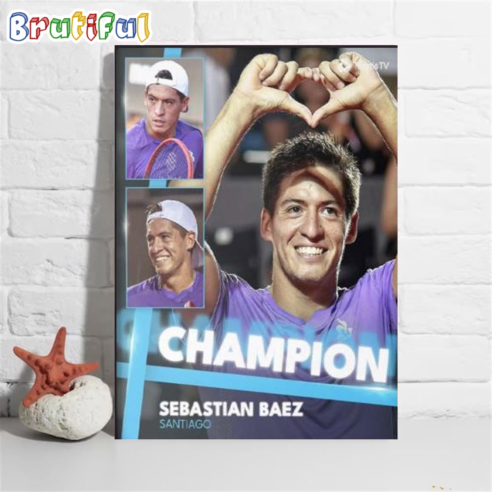 Sebastian Baez 2024 Champion Of Atp 250 Chile Open Poster Canvas