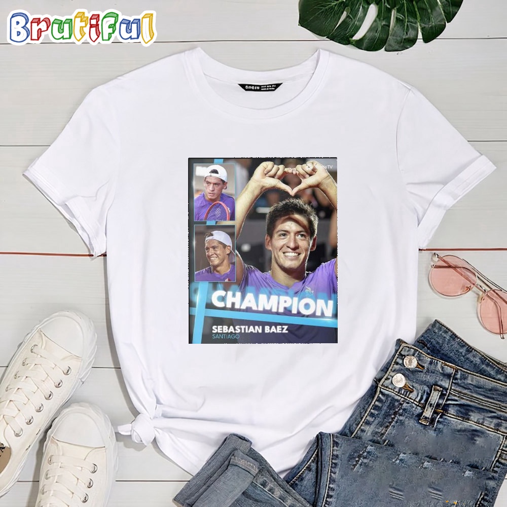Sebastian Baez 2024 Champion Of Atp 250 Chile Open T Shirt