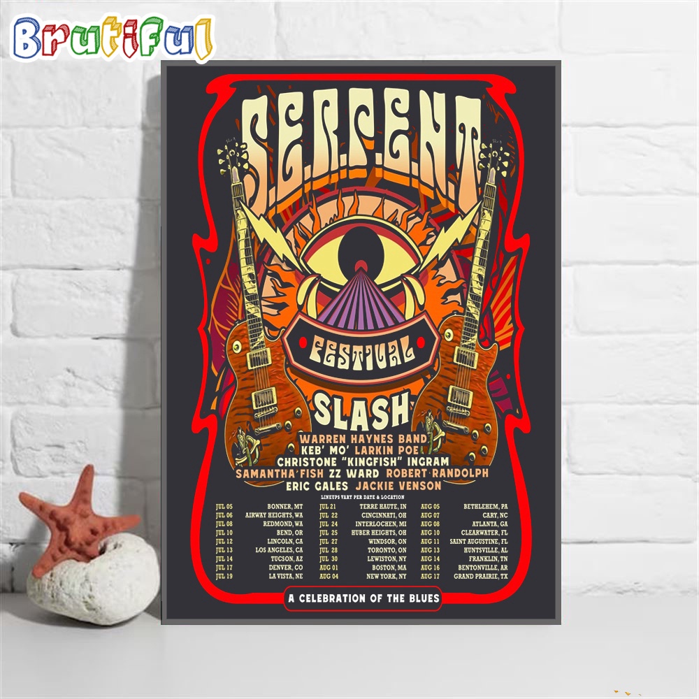 Slash Serpent Festival A Celebration Of The Blues 2024 Wall Art Poster Canvas