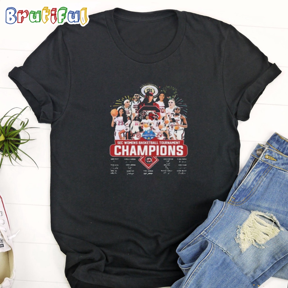 South Carolina Gamecocks 2024 SEC Women's Basketball Tournament Champions T Shirt