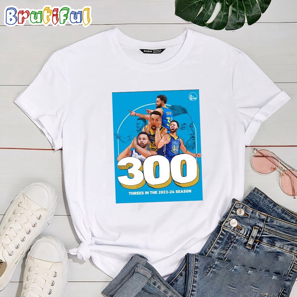 Stephen Curry 300 Threes In The 2023 2024 Season T Shirt
