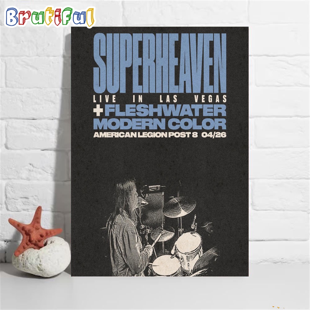 Superheaven Live In Las Vegas Fleshwater Modern Color American Legion Poster Canvas
