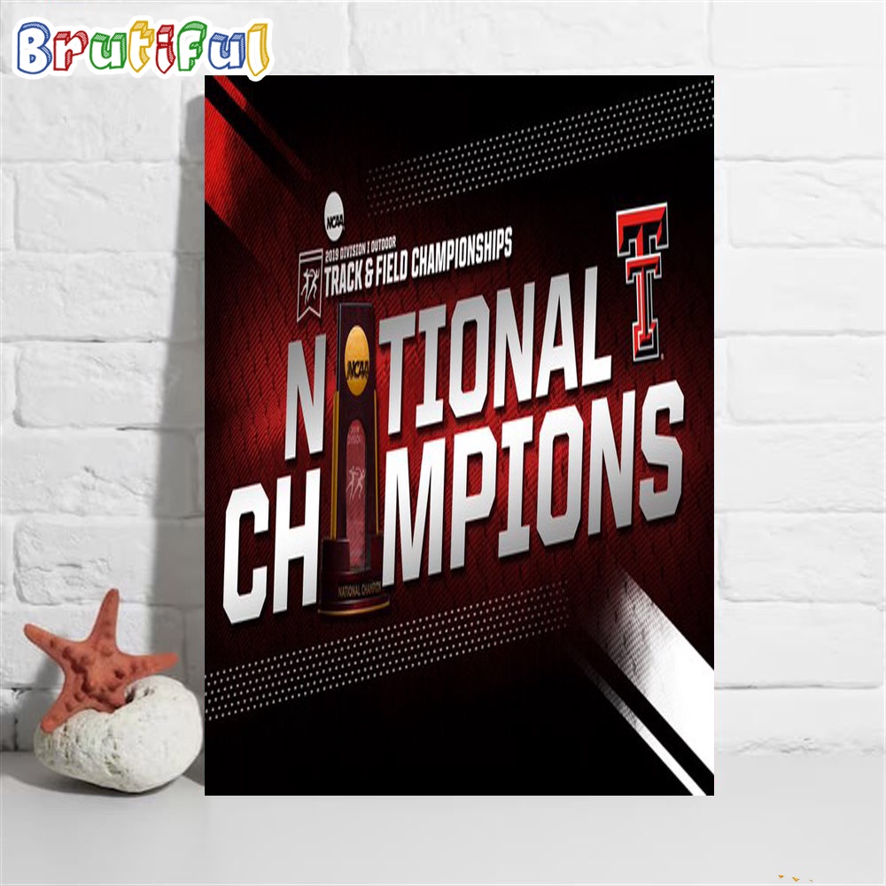 Texas Tech Red Raiders 2024 Ncaa Men's National Champions Wall Art Poster Canvas