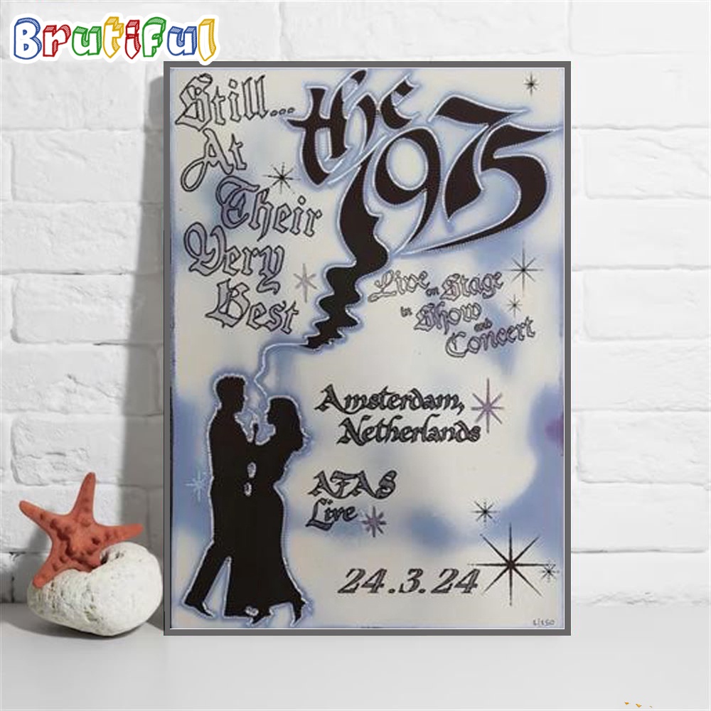 The 1975 March 2024 Afas Live Amsterdam Netherlands Wall Art Poster Canvas