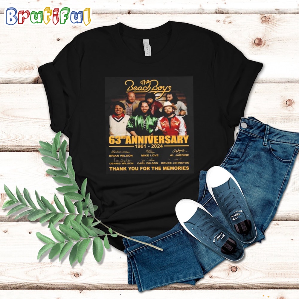 The Beach Boys 63rd Anniversary 1961-2024 Thank You For The Memories T Shirt