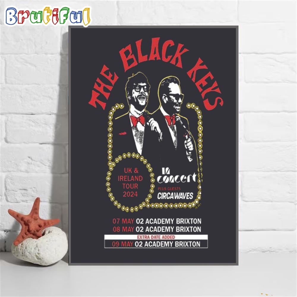 The Black Keys Concert O2 Academy Brixton London May 2024 Wall Art Poster Canvas