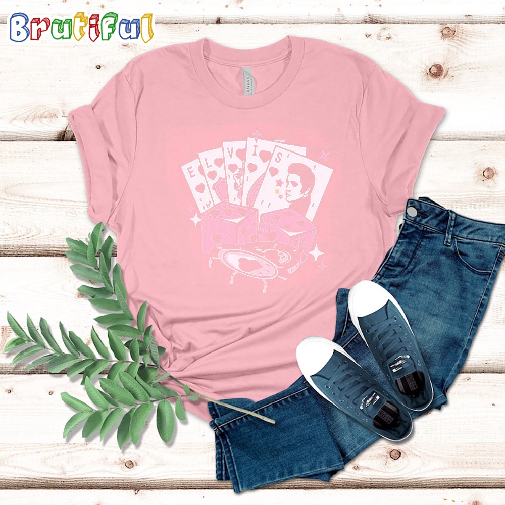 The Face Elvis In Poker T Shirt