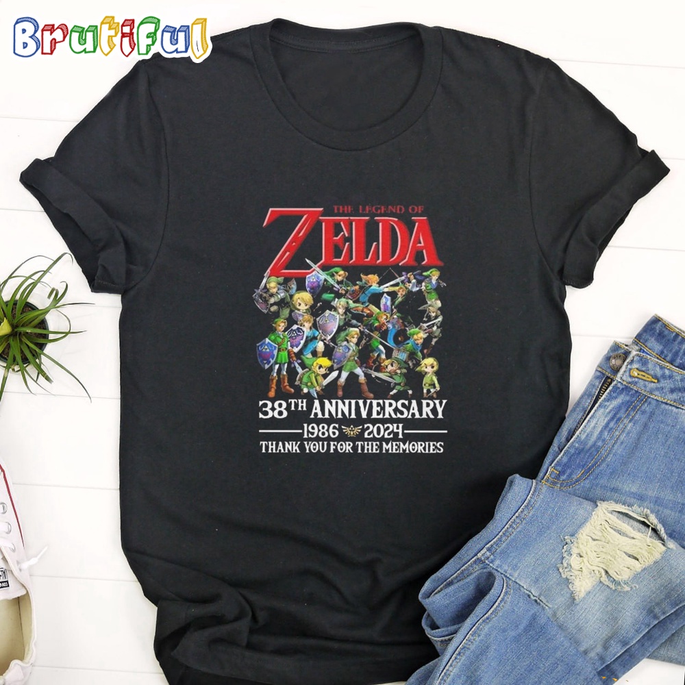 The Legends Of Zelda 38th Anniversary Thank You For The Memories T Shirt