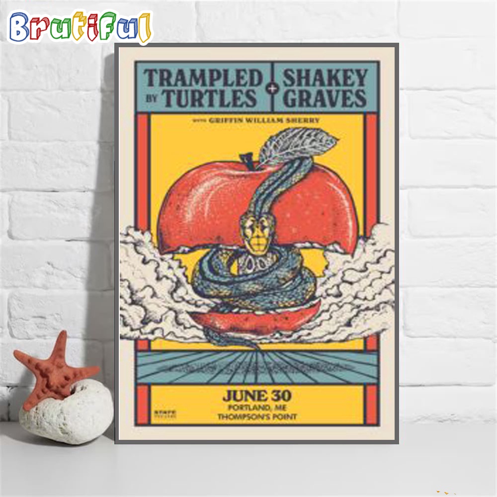 Turtles And Shakey Graves June 27 2024 Tour The Anthem Washington Wall Art Poster Canvas