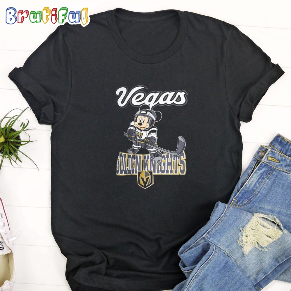 Vegas Golden Knights Mickey Mouse Girls Youth Go Team Go T shirt