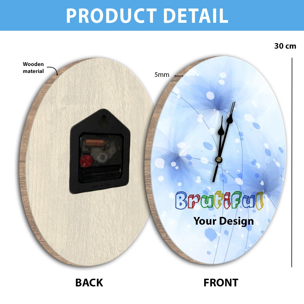 Wall Clock Wooden