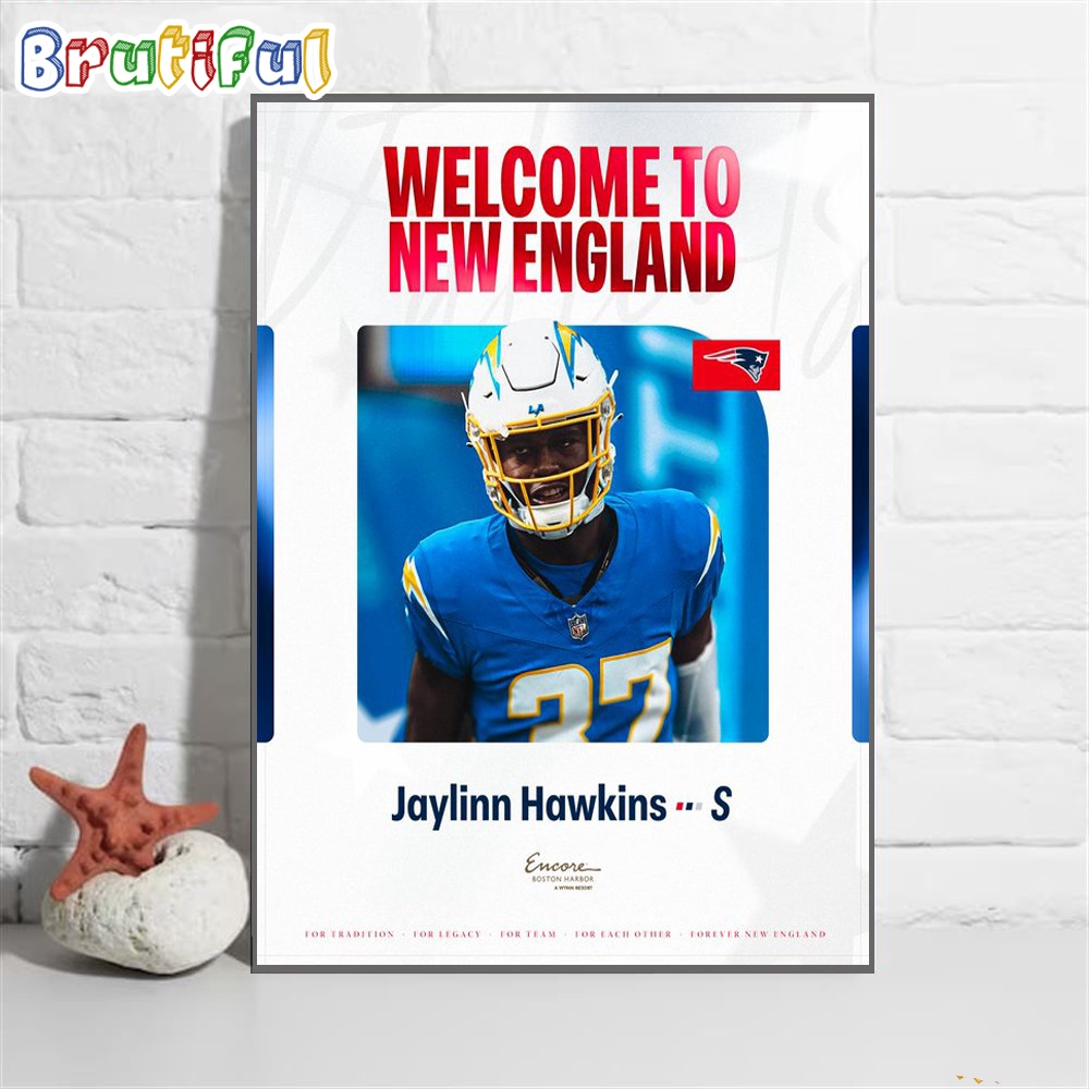 Welcome To New England Patriots Jaylinn Hawkins Wall Art Poster Canvas