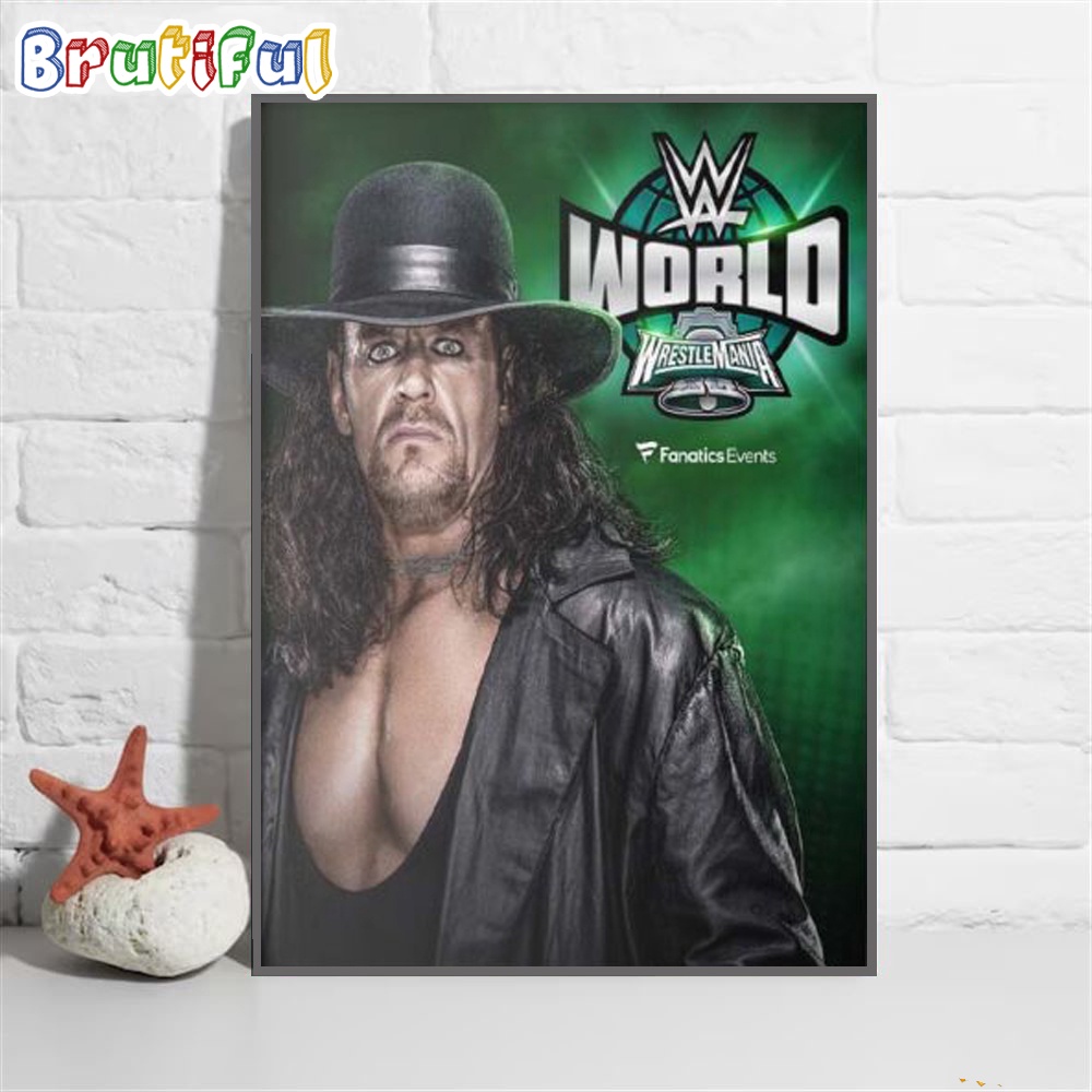 Welcome Undertaker To WWE World WrestleMania XL Wall Art Poster Canvas