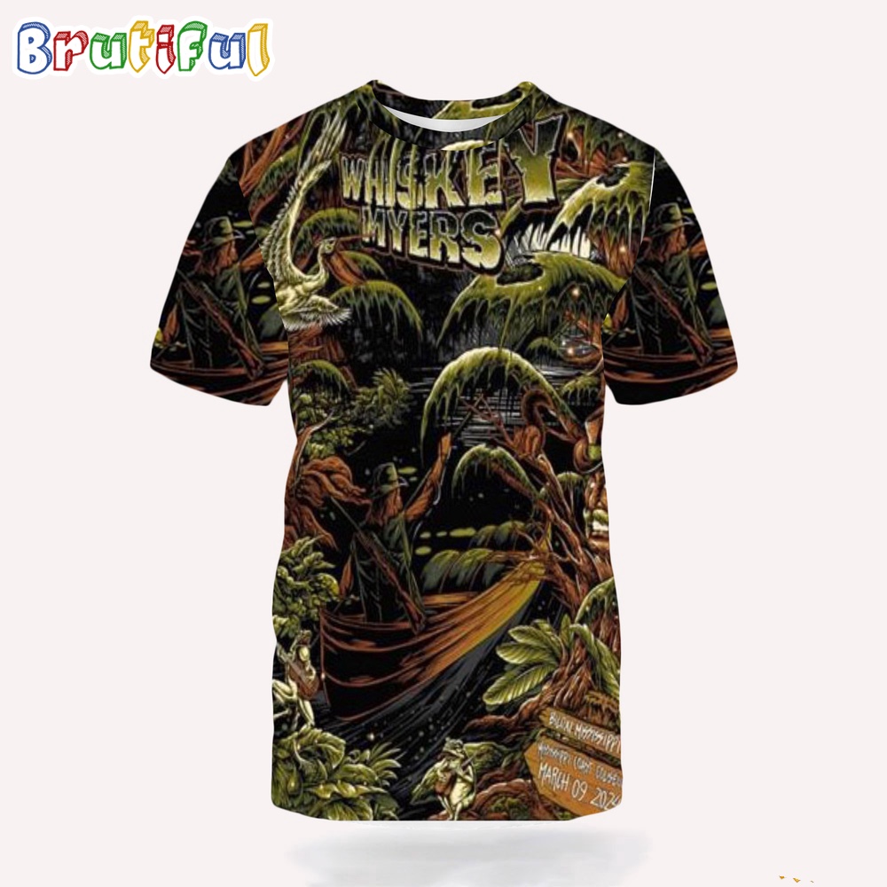 Whiskey Myers Mississippi Coast Coliseum Biloxi Ms 2024 3D Shirt