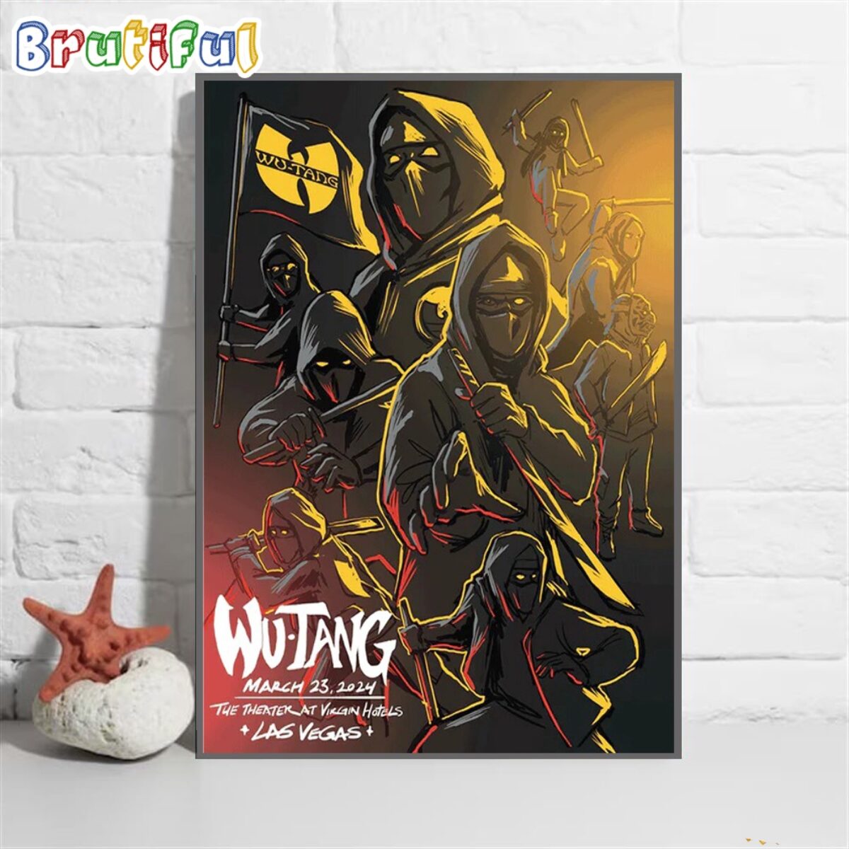 Wu-Tang Clan March 23 2024 Las Vegas Wall Art Poster Canvas