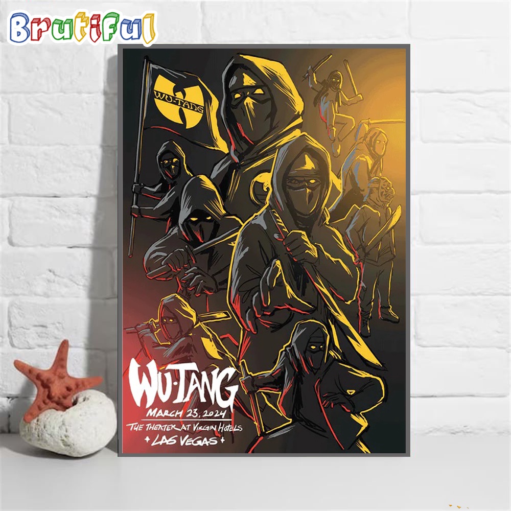 Wu Tang Clan March 23 2024 Las Vegas Wall Art Poster Canvas
