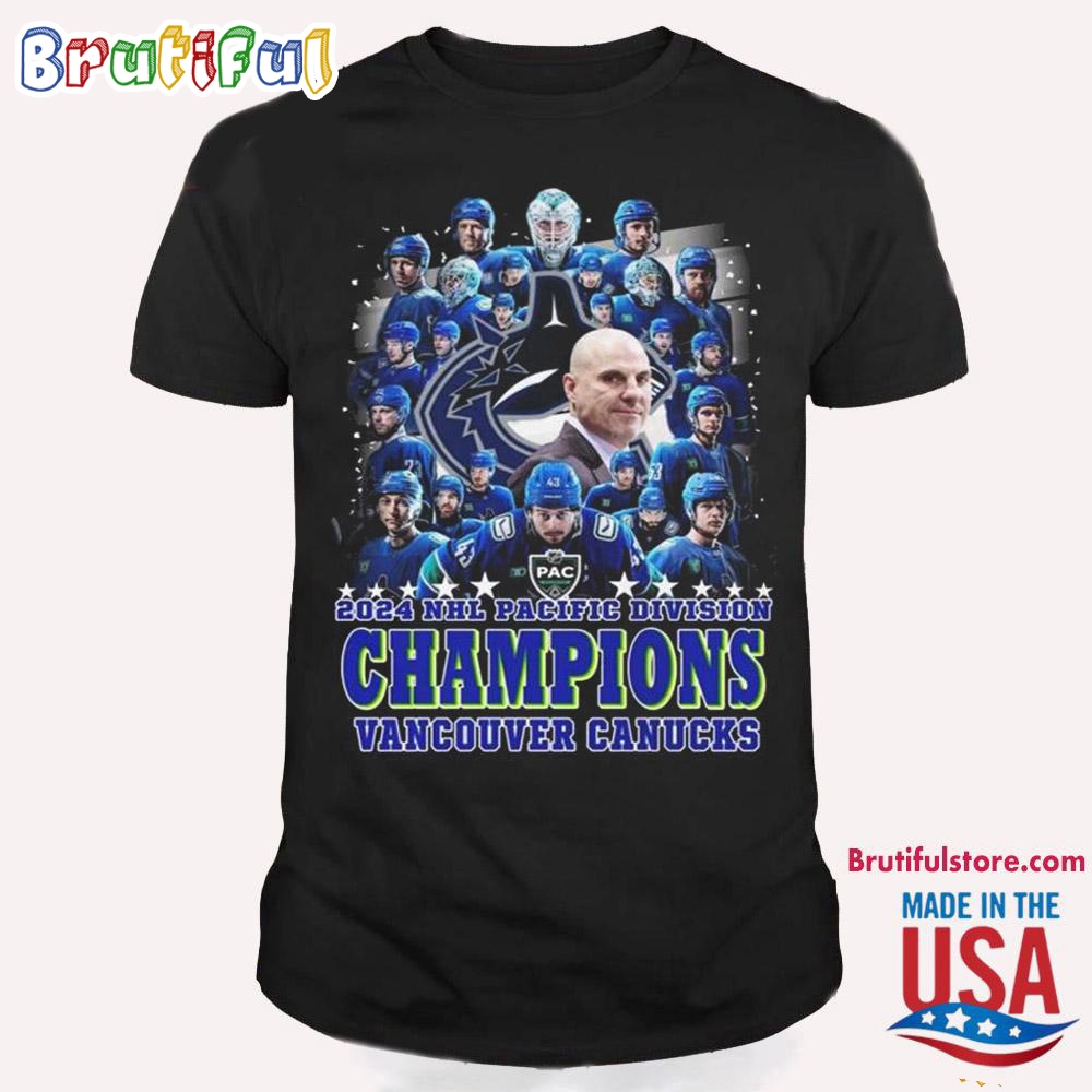 2024 NHL Pacific Division Champions Vancouver Canucks T Shirt