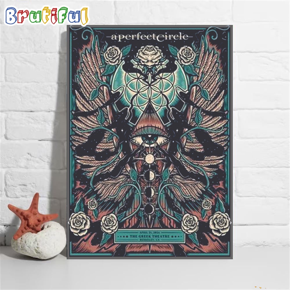 A Perfect Circle Greek Theatre Berkeley Ca April 2024 Wall Art Poster Canvas