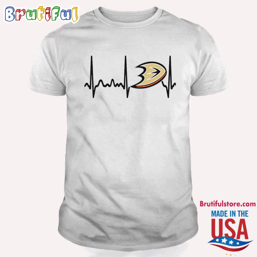 Anaheim Ducks Heartbeat T Shirt Heartbeat Hockey 2024 Shirt