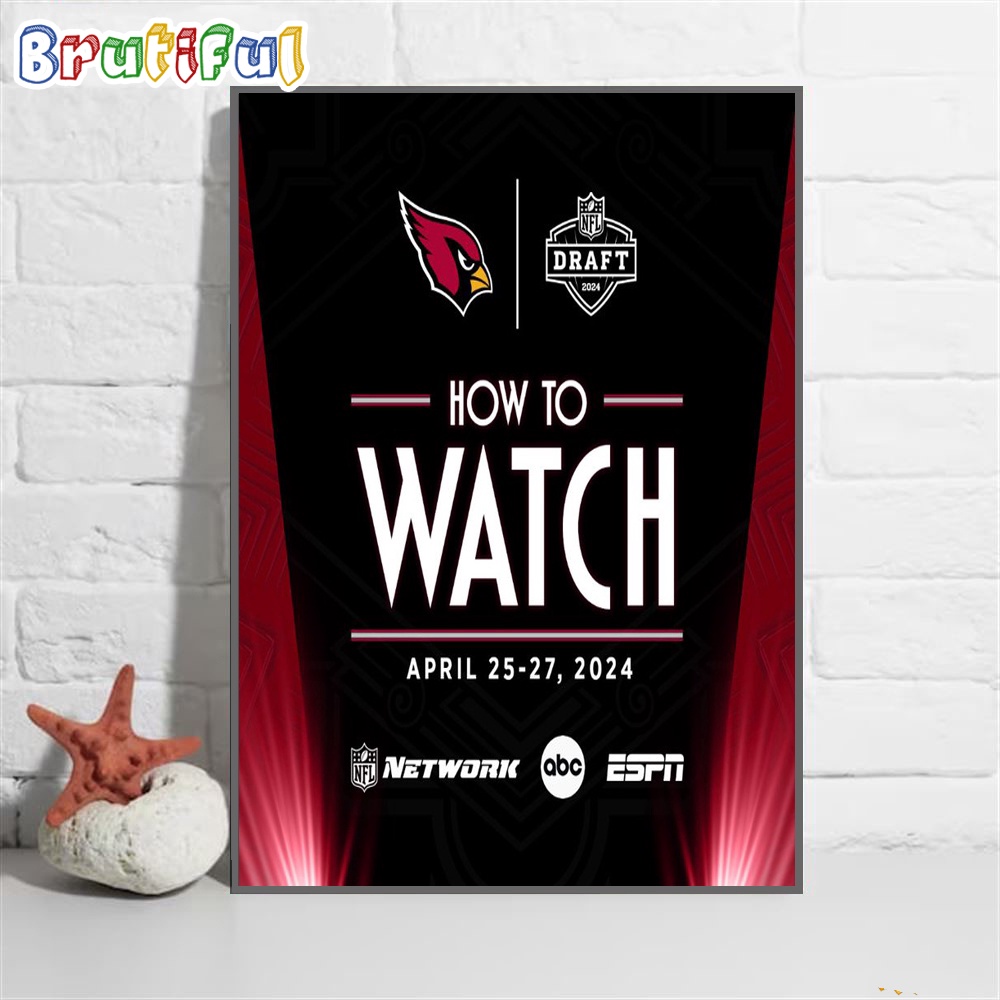 Arizona Cardinals NFL Draft April 25 27 2024 Wall Art Poster Canvas