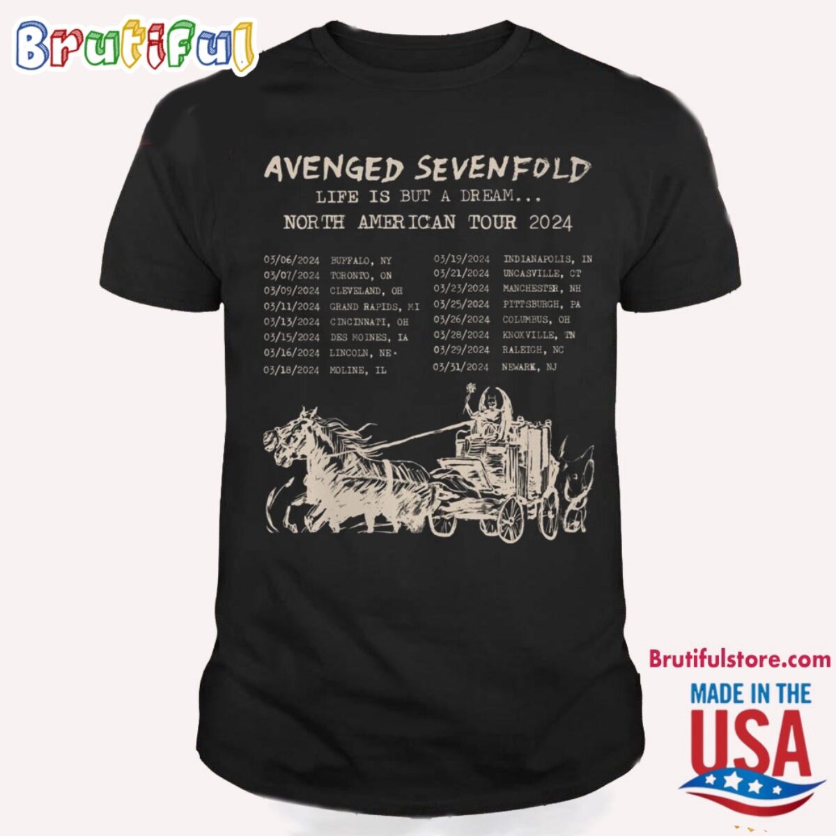 Avenged Sevenfold Life But A Dream North American Tour 2024