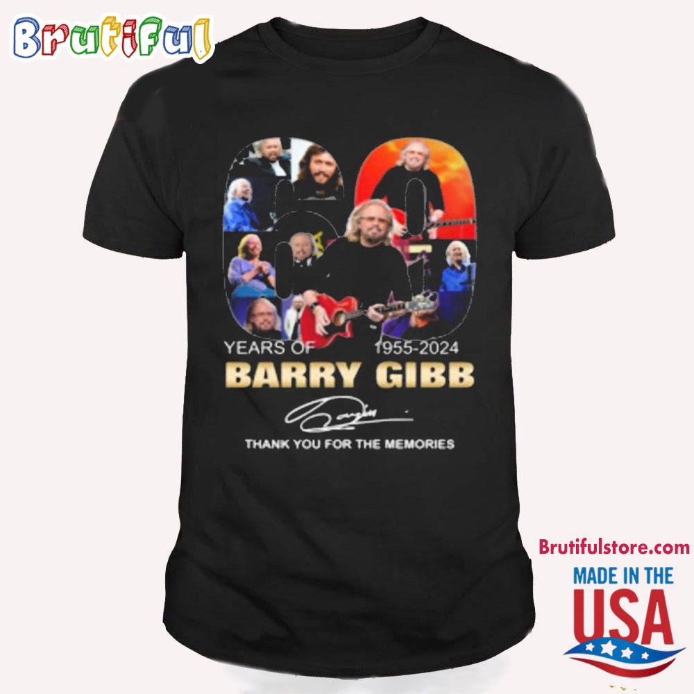 Barry Gibb 60 Years Thank You For The Memories Signature T Shirt