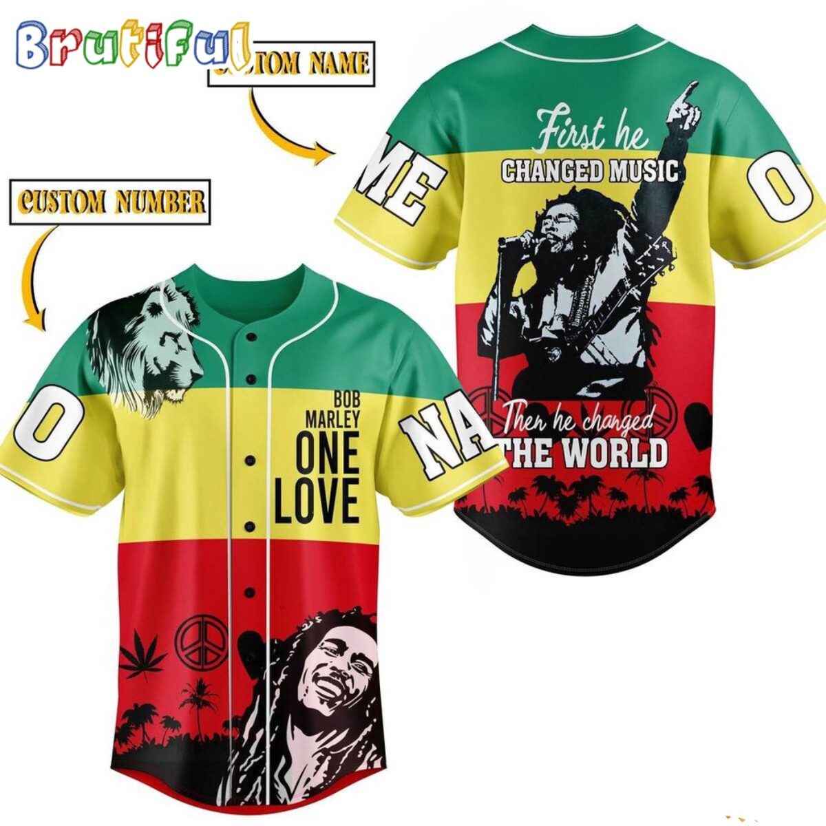 Bob Marley First He Changed Music Then He Changed The World Jersey