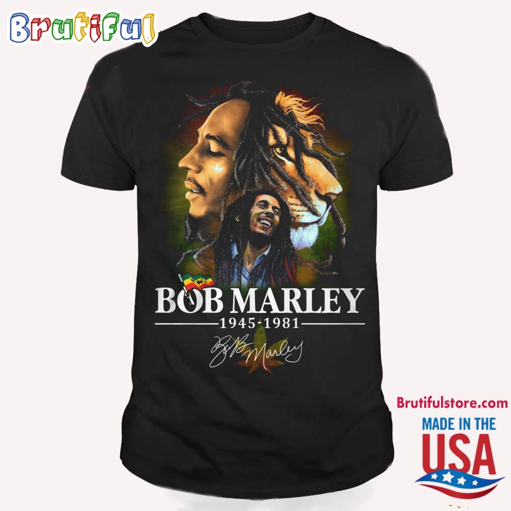 Bob Marley T Shirt Bob Marley 1945 1981 Signature T Shirt