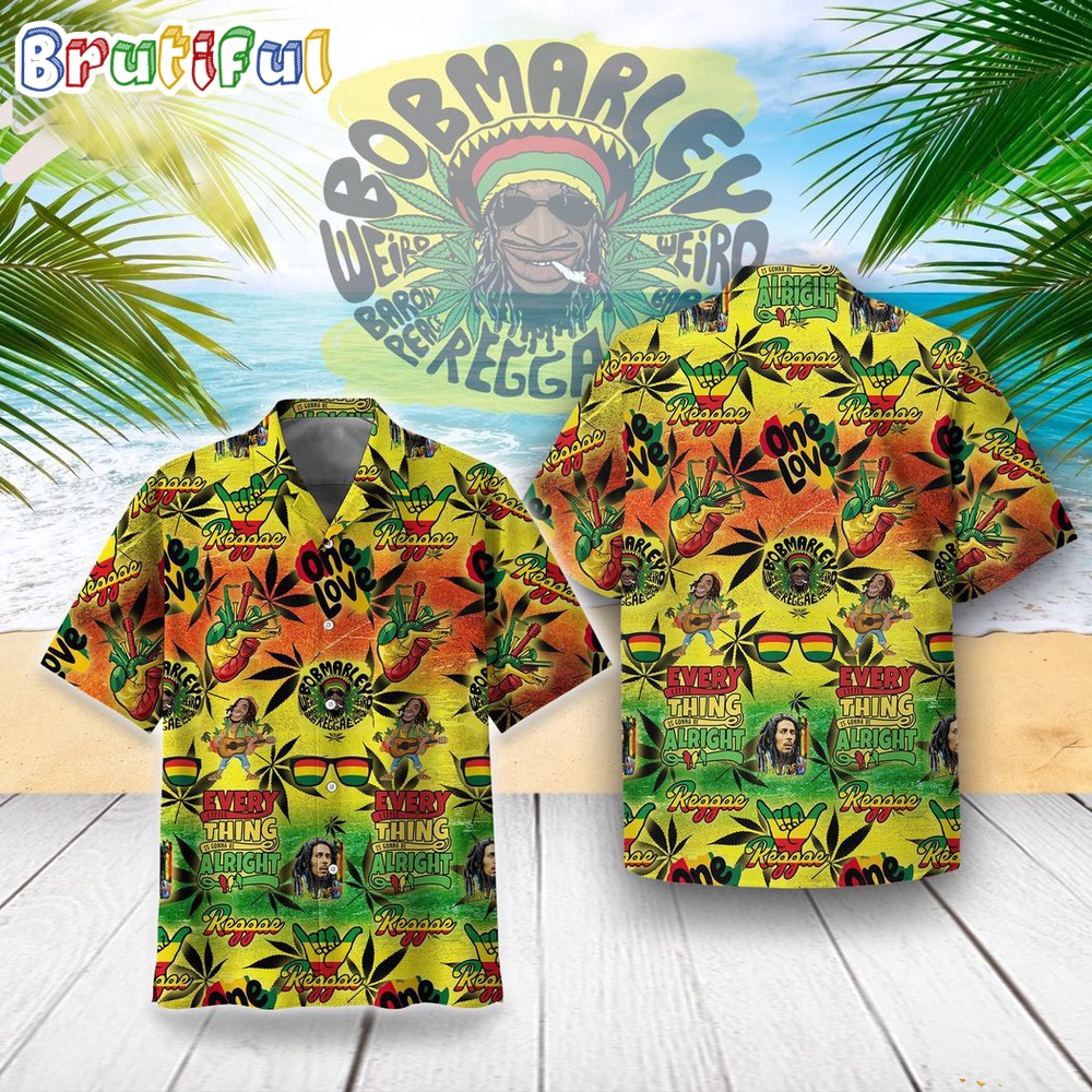 Bob Marley The King Of Reggae Hawaiian Shirt