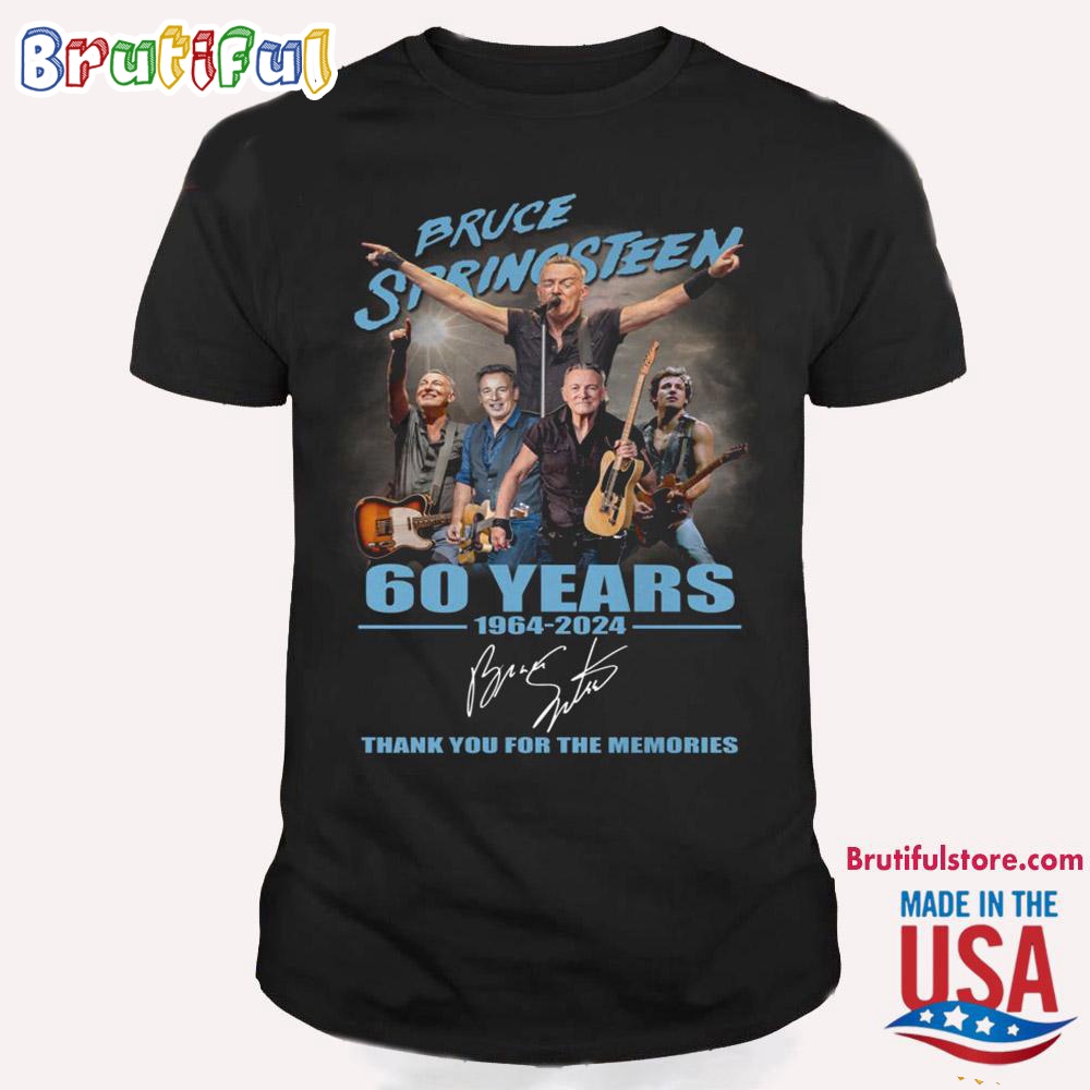 Bruce Springsteen 60 Years 1964 2024 Thank You For The Memories T Shirt