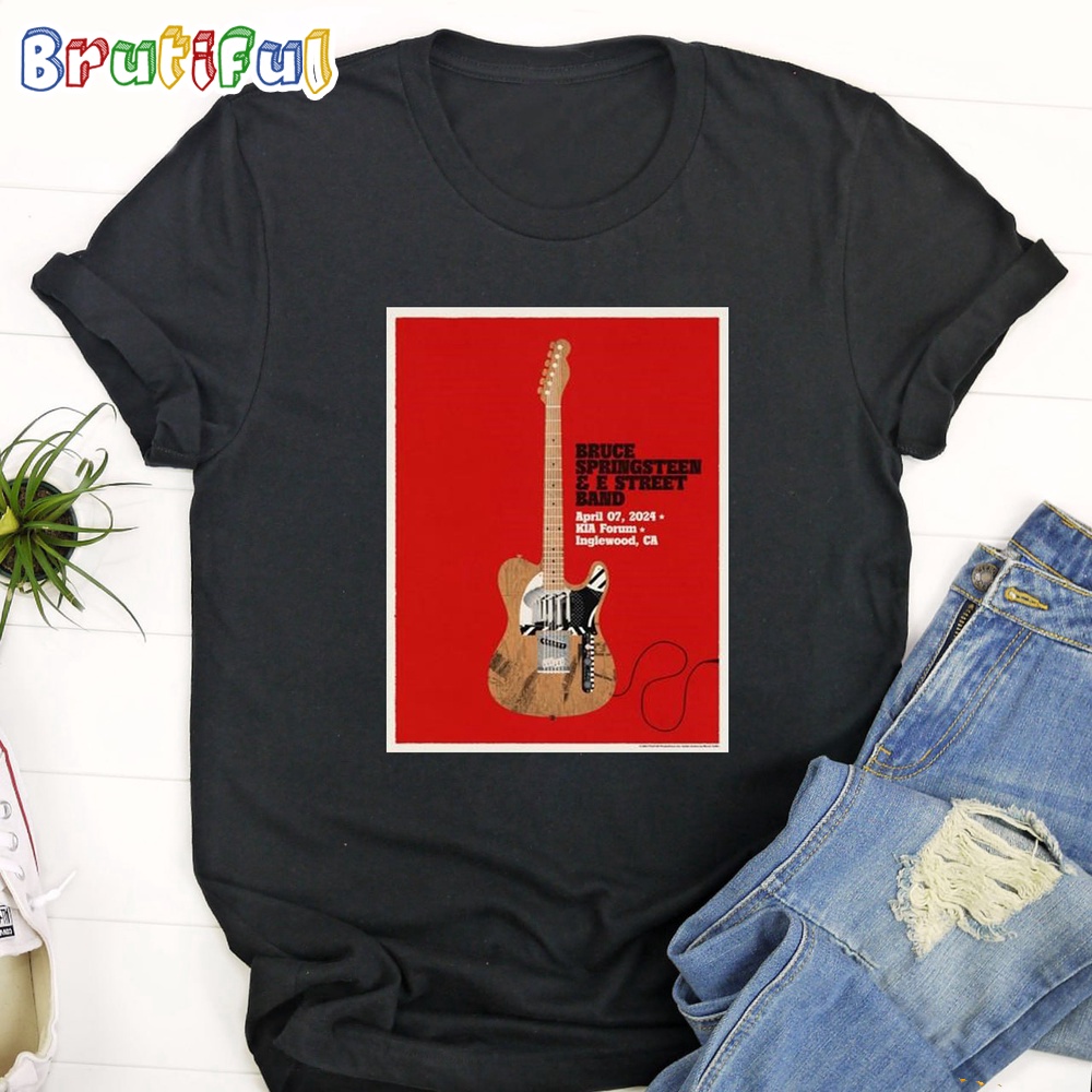 Bruce Springsteen And E Street Band April 2024 Kia Forum Inglewood Ca T Shirt
