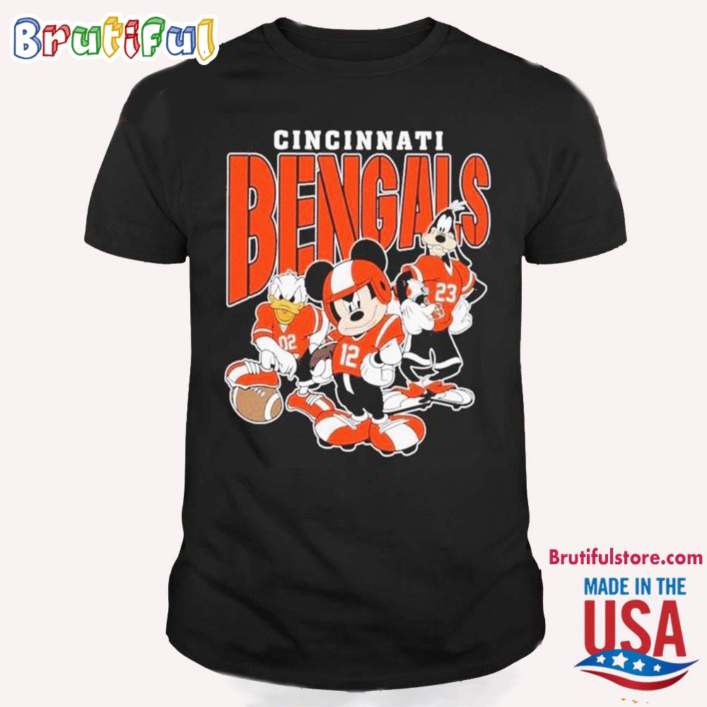 Cincinnati Bengals Mickey Donald Duck And Goofy T Shirt Cincinnati Bengals Football Team 2024 Shirt
