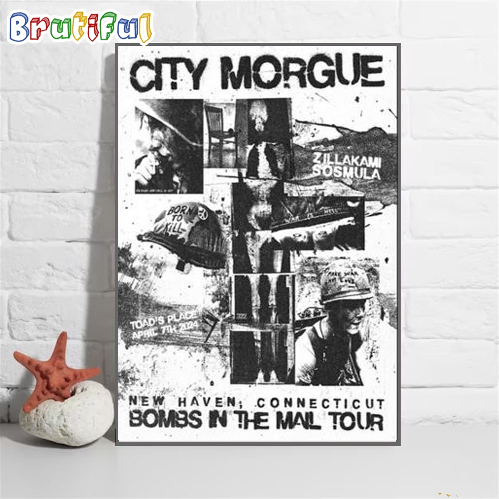 City Morgue Toad's Place New Haven Ct April 2024 Wall Art Poster Canvas