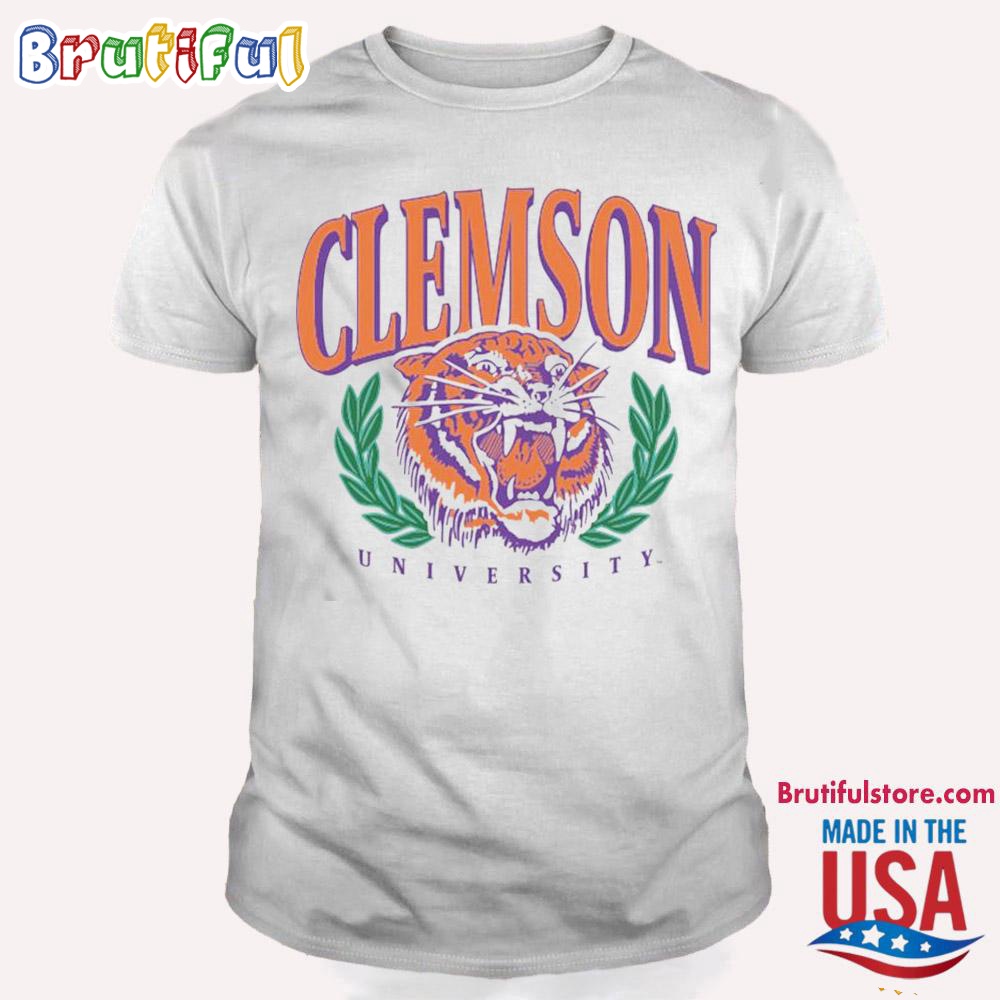Clemson Tigers University Throwback T Shirt