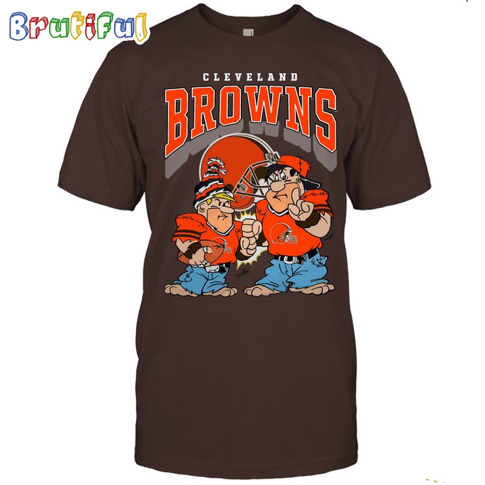 Cleveland Browns Flintstones Football T Shirt NFL Football Flintstones Shirt